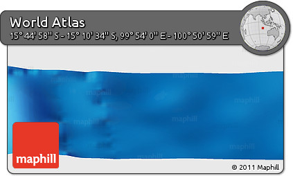 Physical Panoramic Map of the Area around 15° 27' 46" S, 100° 22' 30" E