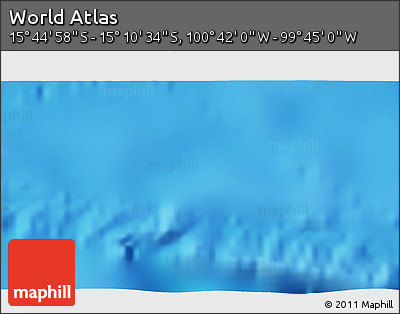 Physical 3D Map of the Area around 15° 27' 46" S, 100° 13' 29" W