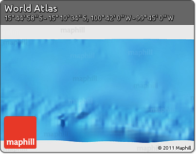 Physical 3D Map of the Area around 15° 27' 46" S, 100° 13' 29" W