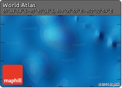 Shaded Relief Map of the Area around 15° 27' 46" S, 102° 4' 29" E