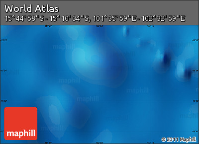 Shaded Relief Map of the Area around 15° 27' 46" S, 102° 4' 29" E
