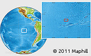 Physical Location Map of the area around 15° 27' 46" S, 106° 10' 30" W