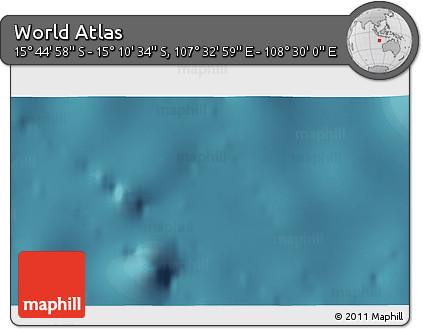 Satellite 3D Map of the Area around 15° 27' 46" S, 108° 1' 30" E