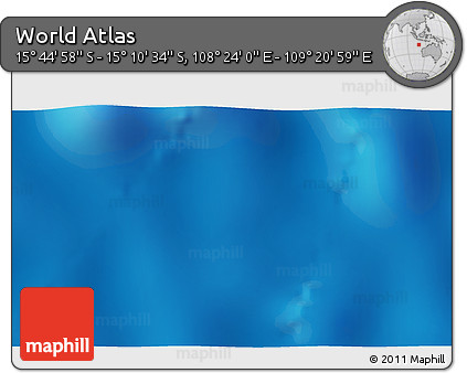 Physical 3D Map of the Area around 15° 27' 46" S, 108° 52' 30" E