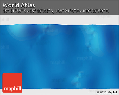 Physical 3D Map of the Area around 15° 27' 46" S, 108° 52' 30" E
