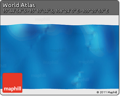 Physical 3D Map of the Area around 15° 27' 46" S, 108° 52' 30" E