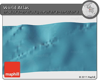 Satellite 3D Map of the Area around 15° 27' 46" S, 119° 4' 29" E
