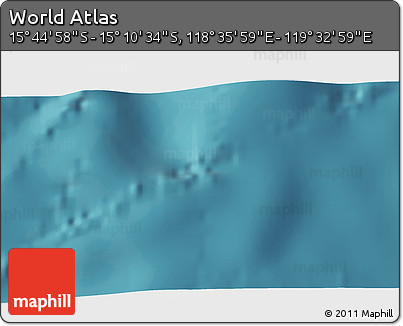 Satellite 3D Map of the Area around 15° 27' 46" S, 119° 4' 29" E