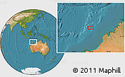 Satellite Location Map of the area around 15° 27' 46" S, 119° 55' 30" E