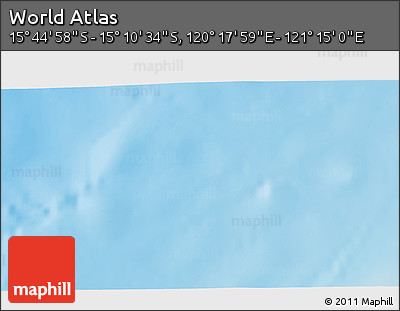 Physical 3D Map of the Area around 15° 27' 46" S, 120° 46' 30" E