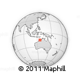 Outline Map of the Area around 15° 27' 46" S, 125° 52' 30" E, rectangular outline