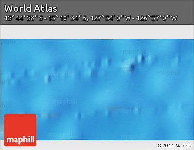 Physical 3D Map of the Area around 15° 27' 46" S, 127° 25' 30" W