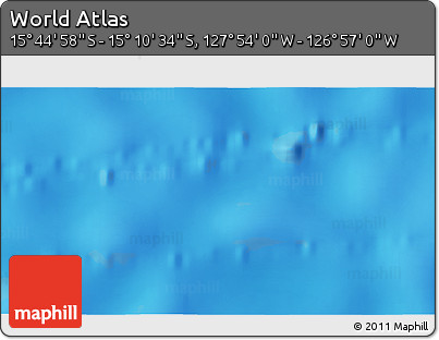 Physical 3D Map of the Area around 15° 27' 46" S, 127° 25' 30" W