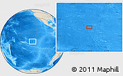 Shaded Relief Location Map of the area around 15° 27' 46" S, 127° 25' 30" W
