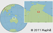 Savanna Style Location Map of the area around 15° 27' 46" S, 133° 31' 30" E