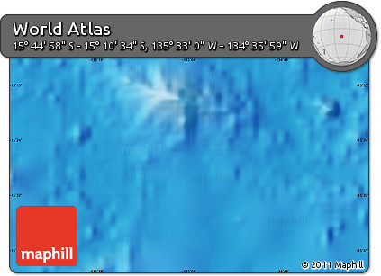 Physical Map of the Area around 15° 27' 46" S, 135° 4' 29" W