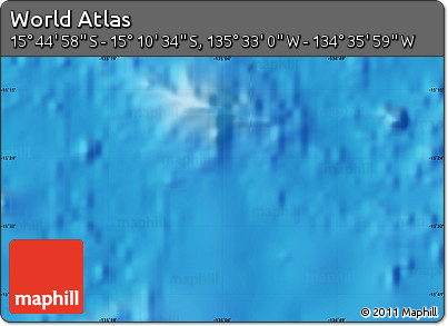 Physical Map of the Area around 15° 27' 46" S, 135° 4' 29" W