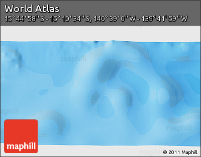 Political 3D Map of the Area around 15° 27' 46" S, 140° 10' 30" W