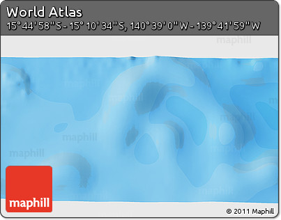 Political 3D Map of the Area around 15° 27' 46" S, 140° 10' 30" W