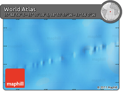 Physical Map of the Area around 15° 27' 46" S, 14° 22' 30" W