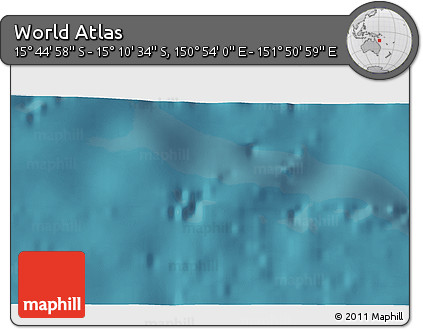 Satellite 3D Map of the Area around 15° 27' 46" S, 151° 22' 30" E