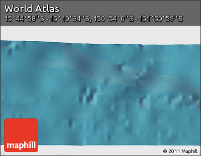 Satellite 3D Map of the Area around 15° 27' 46" S, 151° 22' 30" E