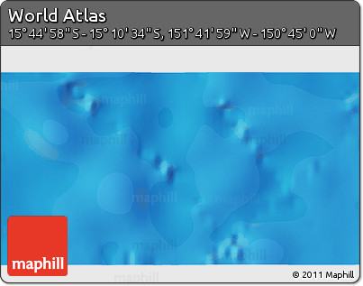 Political 3D Map of the Area around 15° 27' 46" S, 151° 13' 29" W