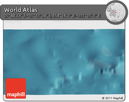 Satellite 3D Map of the Area around 15° 27' 46" S, 154° 46' 30" E