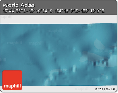 Satellite 3D Map of the Area around 15° 27' 46" S, 154° 46' 30" E