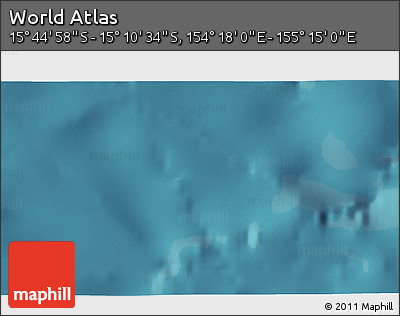 Satellite 3D Map of the Area around 15° 27' 46" S, 154° 46' 30" E