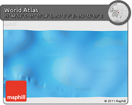 Physical 3D Map of the Area around 15° 27' 46" S, 156° 28' 29" E