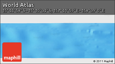 Physical Panoramic Map of the Area around 15° 27' 46" S, 158° 10' 30" E