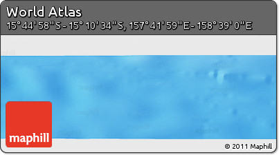 Physical Panoramic Map of the Area around 15° 27' 46" S, 158° 10' 30" E