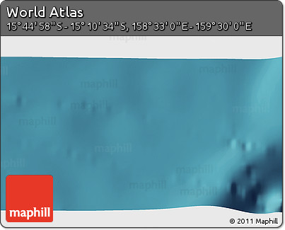 Satellite 3D Map of the Area around 15° 27' 46" S, 159° 1' 30" E