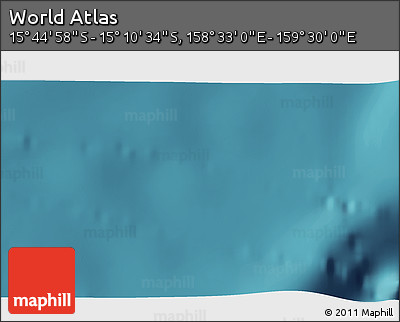 Satellite 3D Map of the Area around 15° 27' 46" S, 159° 1' 30" E