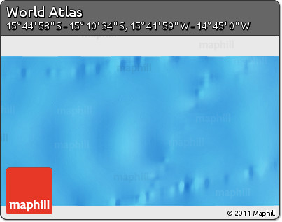 Shaded Relief 3D Map of the Area around 15° 27' 46" S, 15° 13' 29" W