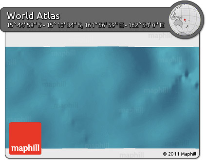 Satellite 3D Map of the Area around 15° 27' 46" S, 162° 25' 30" E