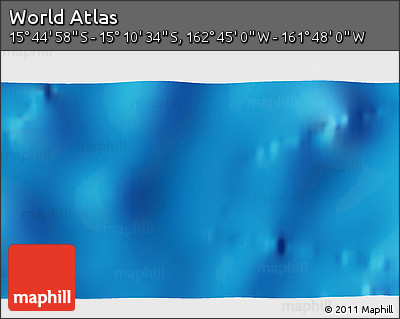 Physical 3D Map of the Area around 15° 27' 46" S, 162° 16' 30" W