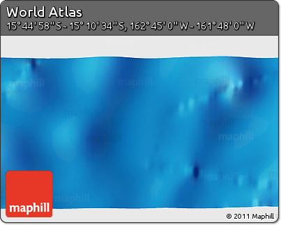 Physical 3D Map of the Area around 15° 27' 46" S, 162° 16' 30" W