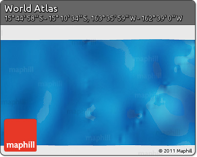 Physical 3D Map of the Area around 15° 27' 46" S, 163° 7' 30" W