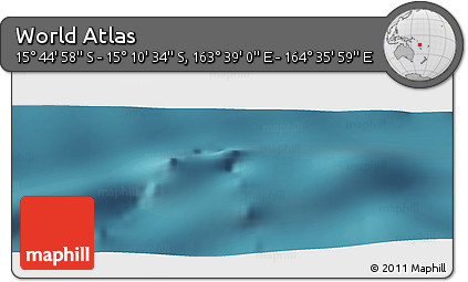Satellite Panoramic Map of the Area around 15° 27' 46" S, 164° 7' 30" E