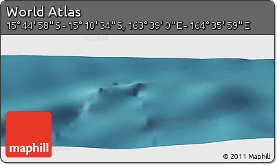Satellite Panoramic Map of the Area around 15° 27' 46" S, 164° 7' 30" E