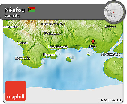 Physical 3D Map of Néafou