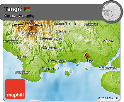 Physical 3D Map of Tangis