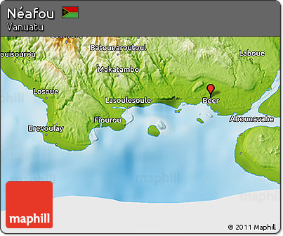 Physical 3D Map of Néafou