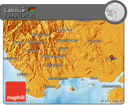 Political 3D Map of Laboué