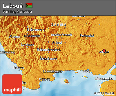 Political 3D Map of Laboué