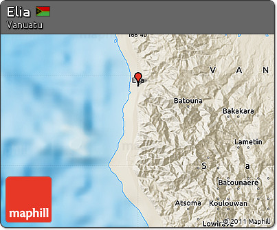 Shaded Relief Map of Elia