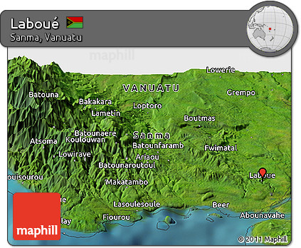 Satellite Panoramic Map of Laboué
