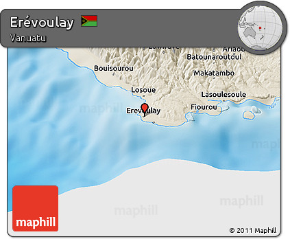 Shaded Relief Panoramic Map of Erévoulay